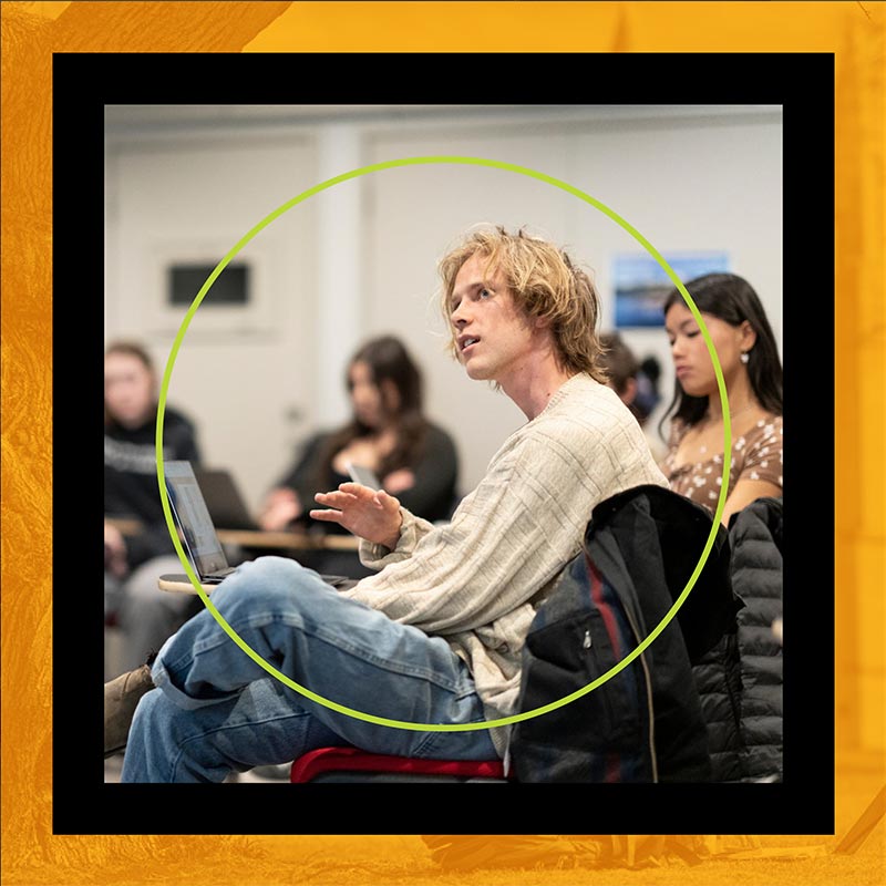 Student in classroom